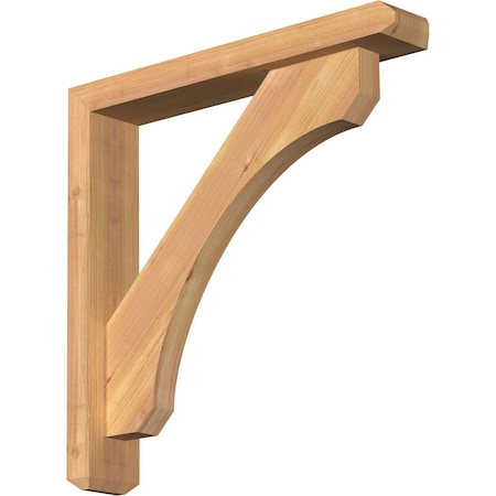Ekena Millwork Legacy Craftsman Smooth Bracket w/ Offset Brace, Western Red Cedar, 3 1/2"W x 20"D x 20"H BKT0402X20X20LEC04SWR